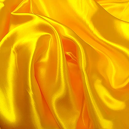 MUYUNXI Satin Stoff Futterstoff Für Abendkleidung Kleider Mode Basteln Dekorationen Pyjama 150 cm Breit 2 Meter Verkauft(Color:Golden) von MUYUNXI