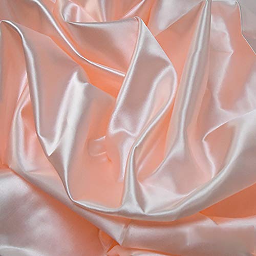 MUYUNXI Satin Stoff Futterstoff Für Abendkleidung Kleider Mode Basteln Dekorationen Pyjama 150 cm Breit 2 Meter Verkauft(Color:Kirschblütenpulver) von MUYUNXI