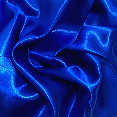 MUYUNXI Satin Stoff Futterstoff Für Abendkleidung Kleider Mode Basteln Dekorationen Pyjama 150 cm Breit 2 Meter Verkauft(Color:Königsblau) von MUYUNXI