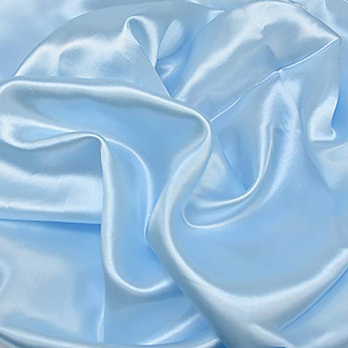 MUYUNXI Satin Stoff Futterstoff Für Abendkleidung Kleider Mode Basteln Dekorationen Pyjama 150 cm Breit 2 Meter Verkauft(Color:hellblau) von MUYUNXI