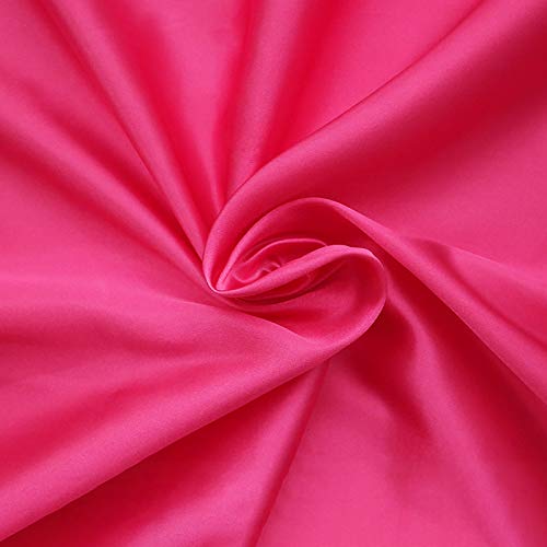 MUYUNXI Satin Stoff Futterstoff Stoff Für Abendkleidung Kleider Mode Basteln Dekorationen Pyjama 150 cm Breit Meterware Verkauft(Color:Deep Rose) von MUYUNXI