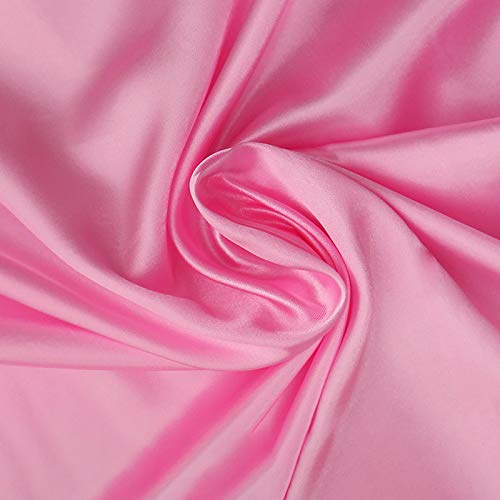 MUYUNXI Satin Stoff Futterstoff Stoff Für Abendkleidung Kleider Mode Basteln Dekorationen Pyjama 150 cm Breit Meterware Verkauft(Color:Rosa) von MUYUNXI