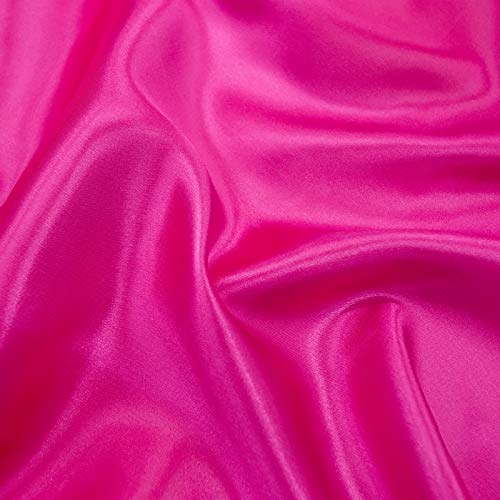 MUYUNXI Satin Stoff Futterstoff Stoff Für Abendkleidung Kleider Mode Basteln Dekorationen Pyjama 150 cm Breit Meterware Verkauft(Color:Rose Red) von MUYUNXI