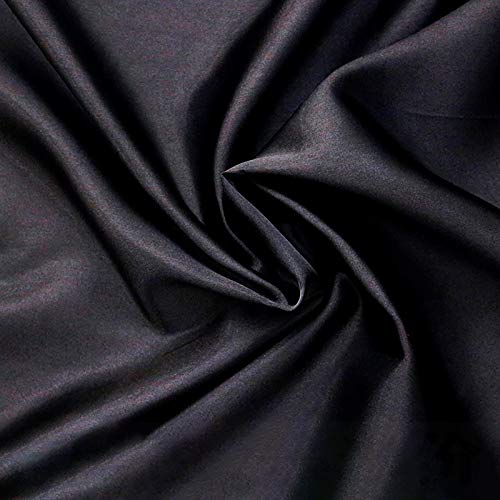 MUYUNXI Satin Stoff Futterstoff Stoff Für Abendkleidung Kleider Mode Basteln Dekorationen Pyjama 150 cm Breit Meterware Verkauft(Color:schwarz) von MUYUNXI
