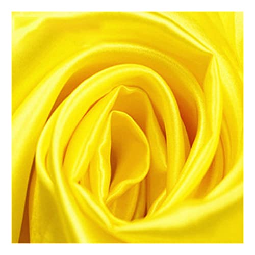 MUYUNXI Seidenstoff Seide Stoff Meterware Für Kleid Rock Abendkleid Pyjama Kleider BettwäSche Dekorationen 150 cm Breit Meterware Verkauft(Color:Gans gelb) von MUYUNXI