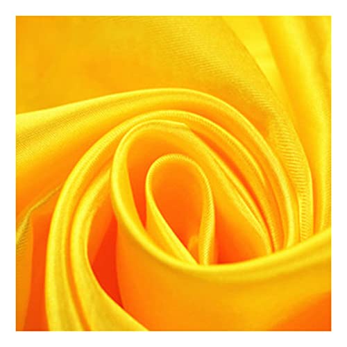 MUYUNXI Seidenstoff Seide Stoff Meterware Für Kleid Rock Abendkleid Pyjama Kleider BettwäSche Dekorationen 150 cm Breit Meterware Verkauft(Color:Gold-gelb) von MUYUNXI