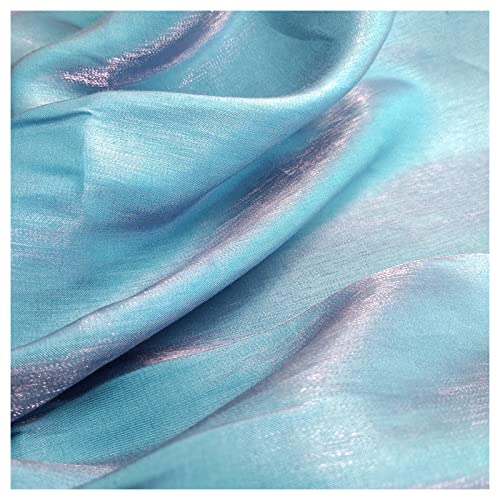 MUYUNXI Seidenstoff Seide Stoff Meterware Für Kleid Rock Abendkleid Pyjama Kleider BettwäSche Dekorationen 150 cm Breit Meterware Verkauft(Color:Narzissenblau) von MUYUNXI