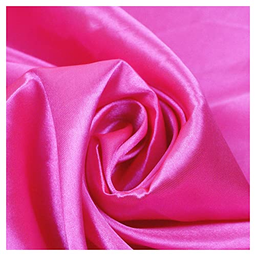 MUYUNXI Seidenstoff Seide Stoff Meterware Für Kleid Rock Abendkleid Pyjama Kleider BettwäSche Dekorationen 150 cm Breit Meterware Verkauft(Color:Rosa) von MUYUNXI