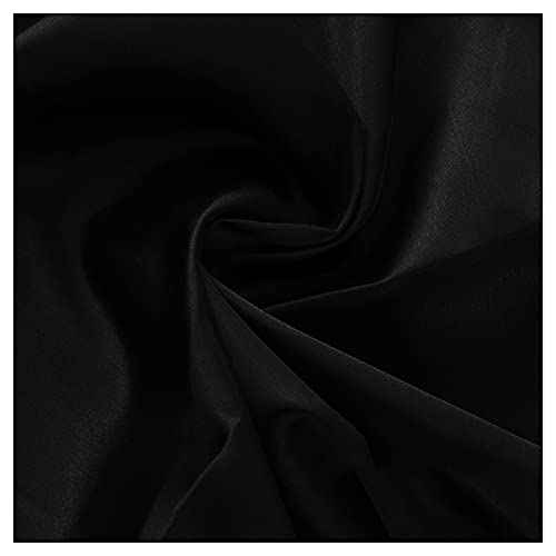 MUYUNXI Seidenstoff Seide Stoff Meterware Für Kleid Rock Abendkleid Pyjama Kleider BettwäSche Dekorationen 150 cm Breit Meterware Verkauft(Color:Schwarz) von MUYUNXI