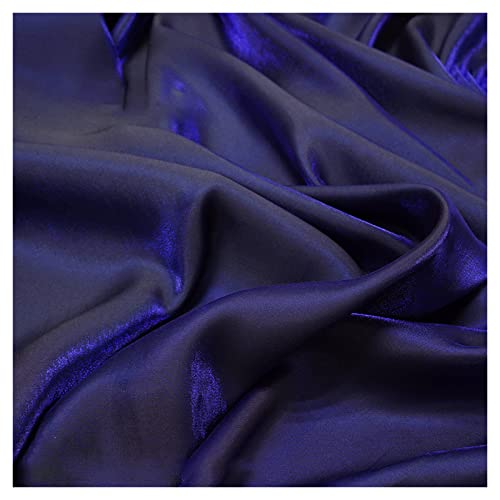 MUYUNXI Seidenstoff Seide Stoff Meterware Für Kleid Rock Abendkleid Pyjama Kleider BettwäSche Dekorationen 150 cm Breit Meterware Verkauft(Color:Tibetisches Blau) von MUYUNXI