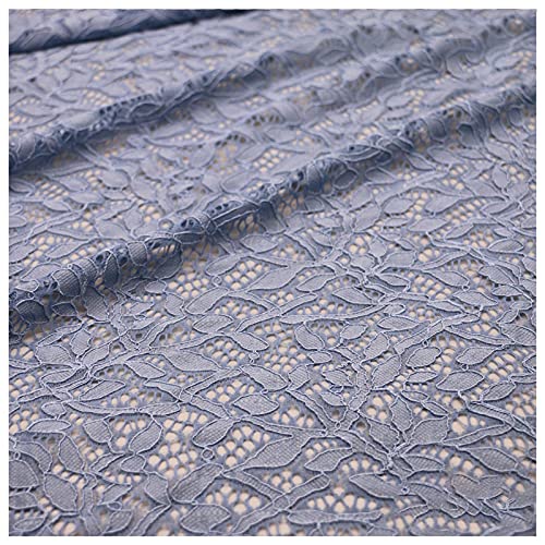 MUYUNXI Spitzenstoff Meterware Zum Nähen Für Nähen Handwerk Hochzeit Deko Party DIY Crafts 150 cm Breit Meterware Verkauft(Color:Blau) von MUYUNXI