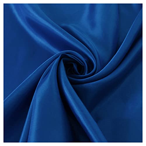 Seidenstoff Seide Stoff Meterware Für Kleid Rock Abendkleid Pyjama Kleider BettwäSche Dekorationen 150 Cm Breit Meterware Verkauft(Color:Königsblau) von MUYUNXI