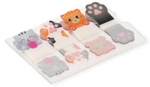 180 Stück Cute Sticky Notes Set, Haftnotizen Klebezettel, Süße Katze Seitenmarker Aufkleber, Haftstreifen Pastell, Aesthetic Selbstklebende Buch Annotieren Set für Books Index Tabs(5 x 1.5 cm)(B) von MUZHUPGUZ