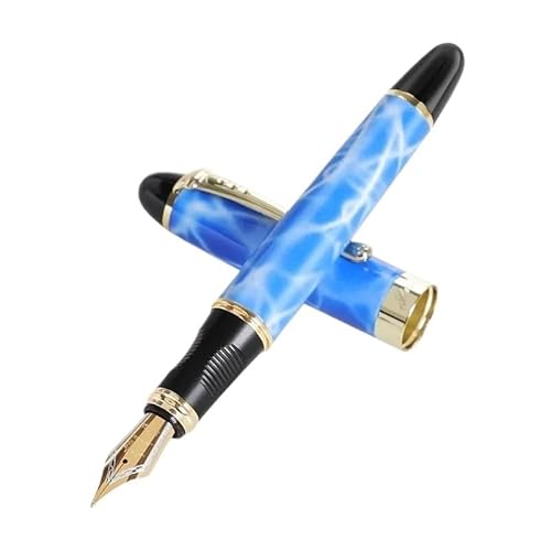 MUZIT Füllfederhalter, Luxus-Füllfederhalter, Metall-Tintenstifte for Büro- und Schulbedarf, Schreibwaren, Stifte for Schreiben(Blue) von MUZIT