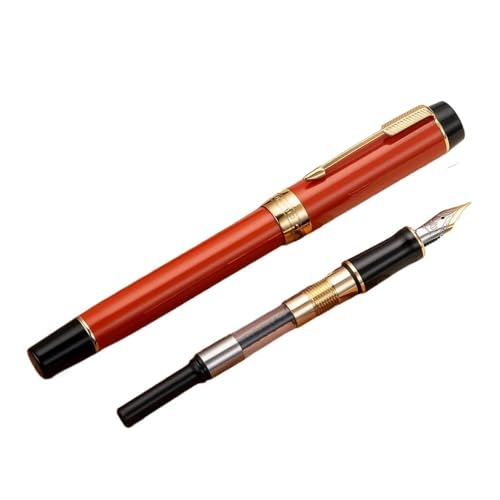 MUZIT Füllfederhalter, klassischer mit goldenem Pfeilclip, luxuriöse Executive-Tintenstifte M/F/EF-Feder | Schreibwaren und Bürobedarf(Brown) von MUZIT
