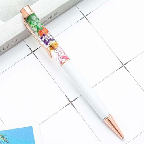 MUZIT Tintenroller, Kugelschreiber, Gelschreiber, Metall-Kugelschreiber, Gel-Tintenstift, 1,0 mm, mehrfarbig, Geschenk(White) von MUZIT
