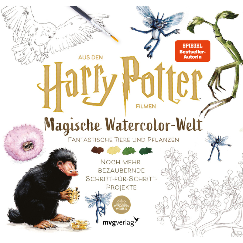 Magische Watercolor-Welt - Fantastische Tiere und Pflanzen - Tugce Audoire, Kartoniert (TB) von MVG VERLAG