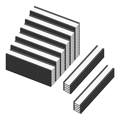 MVISUAL C-Kanal-Magnet-Etikettenhalter, 1,3 x 7,6 cm, mit Papiereinsätzen und transparenten Kunststoffschutzfolien, magnetische Datenkartenhalter, Aktenschrank-Etiketten, 100 Stück von MVISUAL