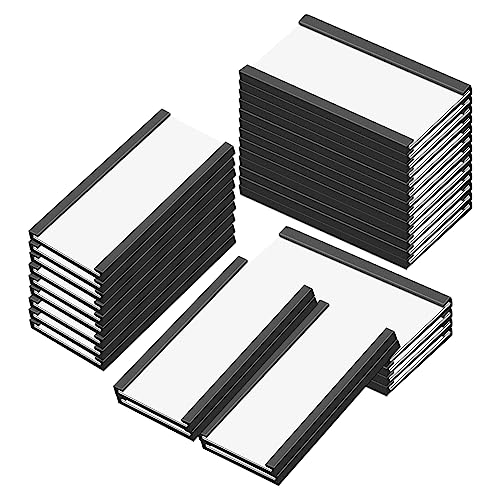 MVISUAL Magnetische Etikettenhalter, 7,6 x 15,2 cm, magnetische Etiketten für Regale, magnetische Datenkartenhalter, Aktenschrank, Etiketten, 30 Stück von MVISUAL