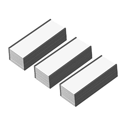 MVISUAL Magnetische Etikettenhalter 5 x 14 cm, C Kanal Magnetische Etiketten Halter, Mit Papiereinsätzen und transparenten Kunststoffschutzfolien, Magnetische Datenkartenhalter 50 Stück von MVISUAL