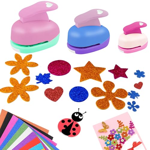3 Stück Motivlocher Stanzer, ​​9mm 16mm 25mm, Papier Ausstanzer Motivlocher für Kinder DIY Scrapbook Fotoalbum Handwerk, Papierstanzer für Basteln DIY Fotoalben Fotos Grußkarten (Liebe) von MVIWEO