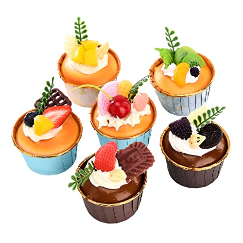 6 Stück Realistische Künstliche Cupcakes, Fake Kuchen Modell, Küchendeko für Hochzeit, Shop Display, Fotografie & Party, Simulation Kuchen aus PU/PVC, Lebensechte Künstliche Lebensmittel Dekoration 6 Stück Realistische Künstliche Cupcakes, Fake Kuchen Modell, Küchendeko für Hochzeit, Shop Display, Fotografie & Party, Simulation Kuchen aus PU/PVC, Lebensechte Künstliche Lebensmittel Dekoration von MVIWEO