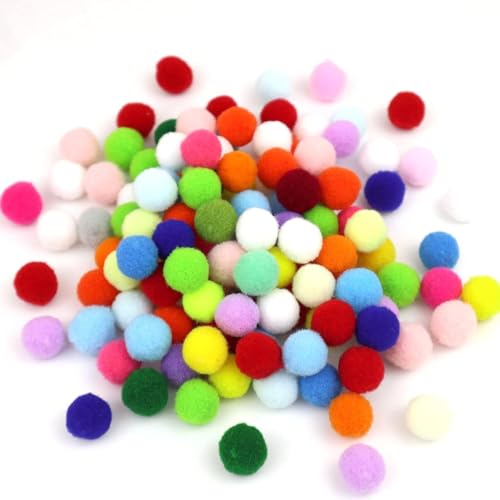 Pompons, verschiedene Pompons, 1 cm, klein, hochelastisch, flauschig, für Bastelarbeiten, Bastelarbeiten, Dekorationen, 2000 Stück (Farbe 2) von MVKZFE