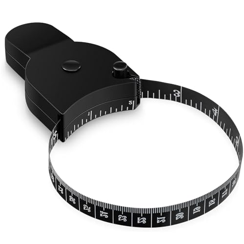 1 Stück Maßband Körper, 150CM/60 Zoll Schwarz Körpermaßband, Einziehbares Weiches Massband Körperumfang, Selbstverriegelndes Körpermassband, für Schneider, Fitness, Körperumfang, DIY 1 Stück Maßband Körper, 150CM/60 Zoll Schwarz Körpermaßband, Einziehbares Weiches Massband Körperumfang, Selbstverriegelndes Körpermassband, für Schneider, Fitness, Körperumfang, DIY von MVOLEGDE