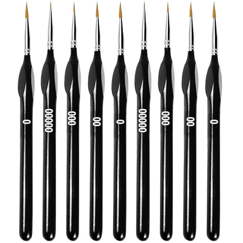 9 Stück Malen Nach Zahlen Pinsel, Pinsel für Malen Nach Zahlen Erwachsene, Detailpinsel Adult, Feiner Detail Paint Set, Acrylfarben Pinselset, für Aquarell, Ölgemälde, Strichmalerei, Acryl 9 Stück Malen Nach Zahlen Pinsel, Pinsel für Malen Nach Zahlen Erwachsene, Detailpinsel Adult, Feiner Detail Paint Set, Acrylfarben Pinselset, für Aquarell, Ölgemälde, Strichmalerei, Acryl von MVOLEGDE