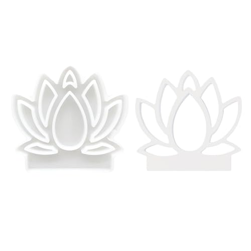 Silikonform Einschieber,DIY Lotusblume Handgefertigte Silikonform,Weißes Hohl Lotusblume Silikonformen Gießformen Einschieber,für Handgefertigte Bastelarbeiten Kuchen Kerzenhalter(Einsatz - Lotus) von MVOLEGDE