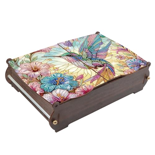 MVVMTOP Diamond Painting Kit Holz Aufbewahrungsbox Kolibri und Blumen DIY Spezielle Form Diamant Flip Cover Holz Spardose Handgemachte Kunst Desktop Dekorationen Geburtstagsgeschenke für Freunde MVVMTOP Diamond Painting Kit Holz Aufbewahrungsbox Kolibri und Blumen DIY Spezielle Form Diamant Flip Cover Holz Spardose Handgemachte Kunst Desktop Dekorationen Geburtstagsgeschenke für Freunde von MVVMTOP