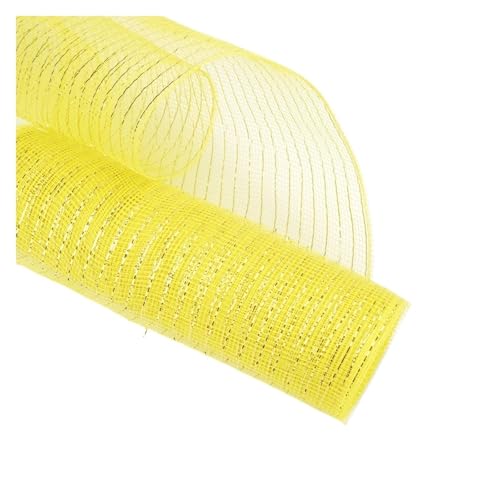 2/3 Stück Bänder Deko Mesh Band Urlaub Kränze DIY Haustür Dekoration Hochzeit Versorgung FüR Handwerk(Yellow,3pcs) von MWAHJU