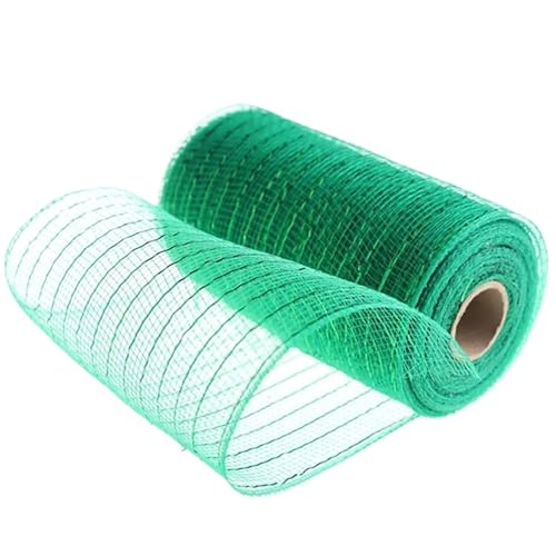 2 Stück 10 Yards Bänder Tüllband Netzbänder for Geschenkblumen Verpackungsnetz Handwerk Dekoration Festivalbedarf FüR Handwerk(Green) von MWAHJU