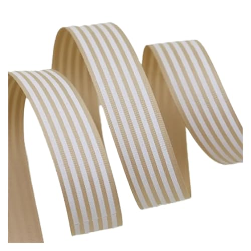 3/5 Stück (20 Yards/Lot) (25 mm) bedrucktes Band, Wickeldekoration, Bänder, Dekoration, Hochzeit, Versorgung FüR Handwerk(Champagne,3pcs) von MWAHJU