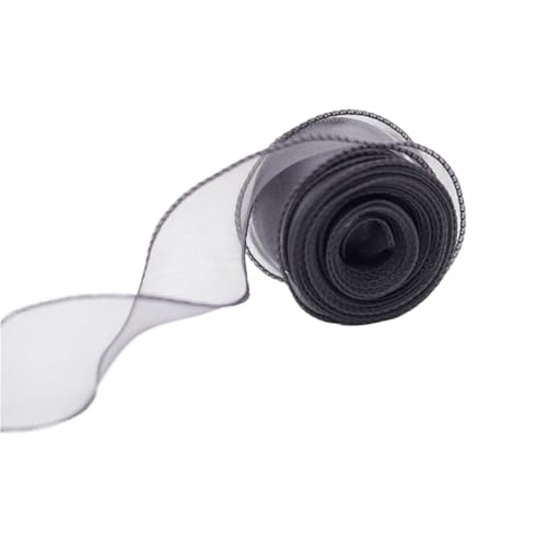 3/5 Stück 10 Yards/Rolle Bänder Chiffon Seidenband Organza Satin for Bastelarbeiten Verpackung Dekoration Hochzeitssträuße Kranz Nähzubehör FüR Handwerk(Grey,4pcs) von MWAHJU