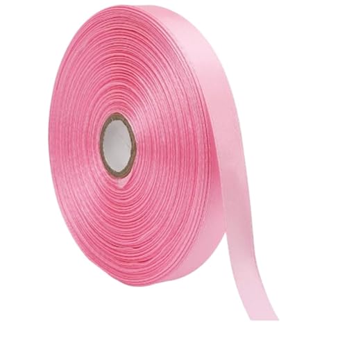 3 Stück 12 mm Satinband 50 Yards Bänder Partybänder Kranz Hochzeit Haarschmuck Dekoration Schleifen Geschenkverpackung FüR Handwerk(Pink) von MWAHJU