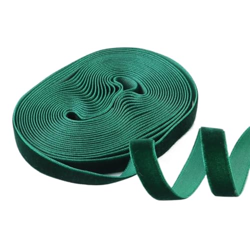 4 Stück 5 Yards Band Vintage Band Samtband Rollen for Hochzeitsverpackung DIY Handwerk FüR Handwerk(Green,10mm) von MWAHJU