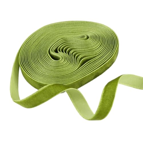 4 Stück 5 Yards Band Vintage Band Samtband Rollen for Hochzeitsverpackung DIY Handwerk FüR Handwerk(Light Green,6mm) von MWAHJU