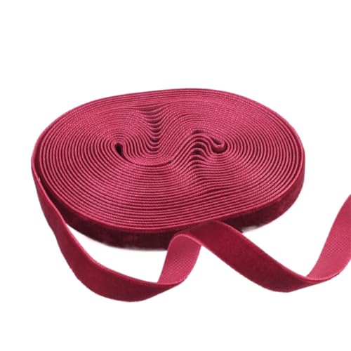 4 Stück 5 Yards Band Vintage Band Samtband Rollen for Hochzeitsverpackung DIY Handwerk FüR Handwerk(Wine Red,25mm) von MWAHJU
