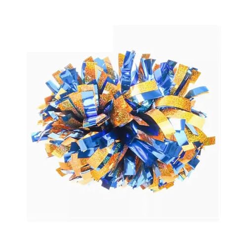 MWAHJU Cheerleader Pom Pom 1 Stück, Cheerleader-Pom, Cheerleader-Poms, 8 Zoll, Handblumen, Tanz-Teamsport Mit Schlagstockgriff(Color-1) von MWAHJU