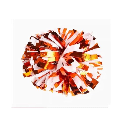 MWAHJU Cheerleader Pom Pom 1 Stück, Cheerleader-Pom, Cheerleader-Poms, 8 Zoll, Handblumen, Tanz-Teamsport Mit Schlagstockgriff(Color-12) von MWAHJU