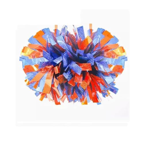 MWAHJU Cheerleader Pom Pom 1 Stück, Cheerleader-Pom, Cheerleader-Poms, 8 Zoll, Handblumen, Tanz-Teamsport Mit Schlagstockgriff(Color-16) von MWAHJU