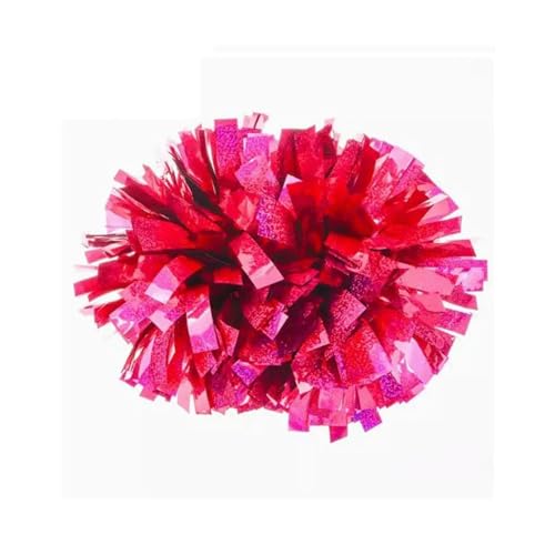 MWAHJU Cheerleader Pom Pom 1 Stück, Cheerleader-Pom, Cheerleader-Poms, 8 Zoll, Handblumen, Tanz-Teamsport Mit Schlagstockgriff(Color-19) von MWAHJU
