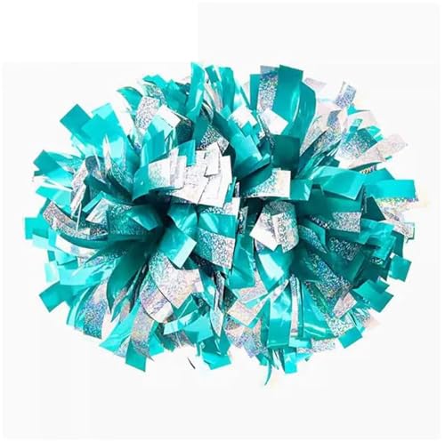 MWAHJU Cheerleader Pom Pom 1 Stück, Cheerleader-Pom, Cheerleader-Poms, 8 Zoll, Handblumen, Tanz-Teamsport Mit Schlagstockgriff(Color-2) von MWAHJU