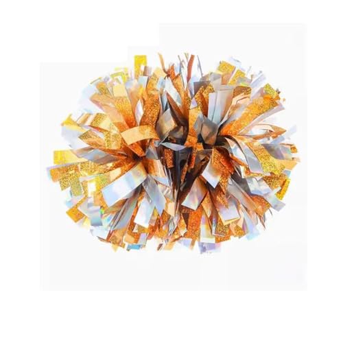 MWAHJU Cheerleader Pom Pom 1 Stück, Cheerleader-Pom, Cheerleader-Poms, 8 Zoll, Handblumen, Tanz-Teamsport Mit Schlagstockgriff(Color-4) von MWAHJU