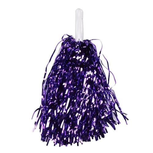 MWAHJU Cheerleader Pom Pom 120 Stück Cheerleading-Pompons, Metallicfolie, Cheer-Poms mit Kunststoffgriff, for Erwachsene, Cheerleader, Party, Lila Mit Schlagstockgriff MWAHJU Cheerleader Pom Pom 120 Stück Cheerleading-Pompons, Metallicfolie, Cheer-Poms mit Kunststoffgriff, for Erwachsene, Cheerleader, Party, Lila Mit Schlagstockgriff von MWAHJU