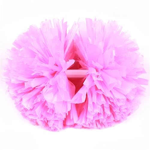 MWAHJU Cheerleader Pom Pom 2pc Jubeln Ball Basketball Spiel Cheerleading Pom Poms Blume Sport Spiel Vocal Dance Party Konzert Dekorateur Requisiten Club Versorgung Mit Schlagstockgriff(Pink) von MWAHJU