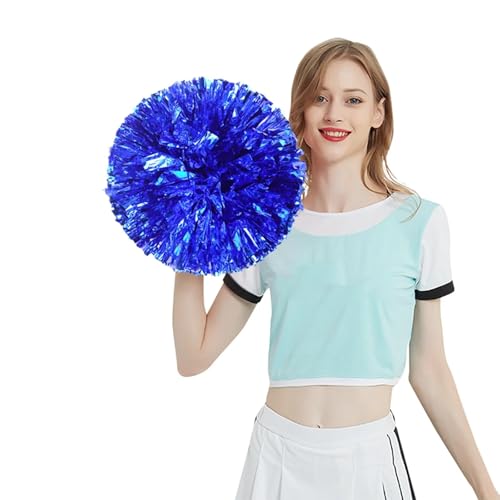 MWAHJU Cheerleader Pom Pom 3 Pcs Team Sport Pompom Cheerleading Große Spiel Pom Club Dance Requisiten Bouquet Spiel Jubeln Dekorateur Lieferungen Mit Schlagstockgriff(Color 1) von MWAHJU