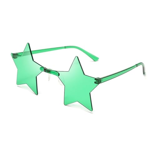 MWAHJU Party Brille 20 Stück dünne Scheiben-Stern-Sonnenbrillen in Ozeanfarbe, rahmenlose Persönlichkeit, blendende Ball-Sonnenbrillen, Bonbonfarben, Pentagramm-Sonnenbrillen(Color 3) von MWAHJU