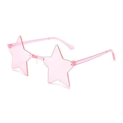 MWAHJU Party Brille 20 Stück dünne Scheiben-Stern-Sonnenbrillen in Ozeanfarbe, rahmenlose Persönlichkeit, blendende Ball-Sonnenbrillen, Bonbonfarben, Pentagramm-Sonnenbrillen(Color 5) von MWAHJU